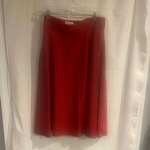 Unique Vintage Red A-Line Skirt